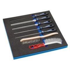 Werkzeugmodul 7-tlg.2/3-Modul Feilen,Drahtbürsten TECWERK