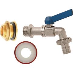 Regentonnen-Anschlussset MS IG 3/4 Zoll Nenn-Gr.19mm AG 1 Zoll