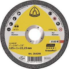 Trennscheibe A 60N Supra D125x1mm ger.Alu.Bohr.22,23mm KLINGSPOR | 25 Stück