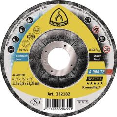 Trennscheibe A 980 TZ Special D125x0,8mm gekr.INOX Bohr.22,23mm KLINGSPOR | 25 Stück
