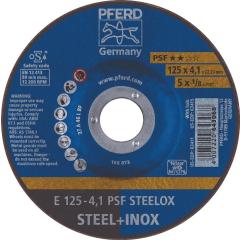 Schruppscheibe D125xS4,1mm gekr. PSF STEELOX Bohr.22,23mm PFERD | 10 Stück