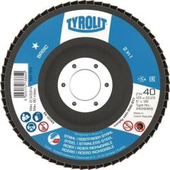 Fächerscheibe BASIC D.125mm K.40 gekr.Stahl,VA ZA-ZK TYROLIT | 10 Stück