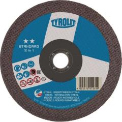 Trennscheibe STANDARD D125x1,6mm ger.2in1 Bohr.22,23mm TYROLIT | 25 Stück