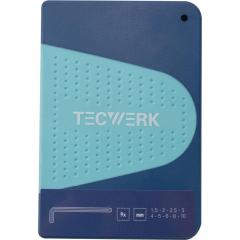 Winkelschraubendrehersatz 9-tlg.Klappkassette SW 1,5-10mm kurz S2-Stahl TECWERK
