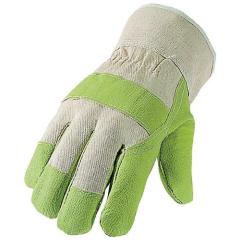 Kunstlederhandschuhe Gr.10,5 grün/naturfarben PSA I ASATEX | 12 Stück