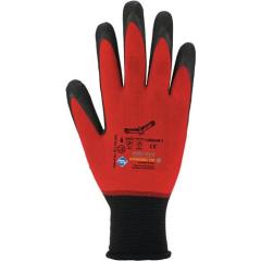 Handschuhe Condor Gr.9 rot/schwarz 98% PA/2%EL EN 388,EN 407 PSA II ASATEX | 12 Stück