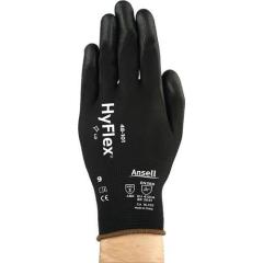 Handschuhe HyFlex® 48-101 Gr.7 schwarz EN 388 PSA II Nyl.m.PU ANSELL | 12 Stück