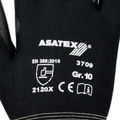 Handschuhe Gr.10 schwarz PA m.Soft-Polyurethan ASATEX | 12 Stück