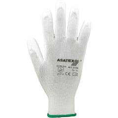 Handschuhe Gr.9 weiß EN 388 PSA II Nyl.m.PU ASATEX | 12 Stück