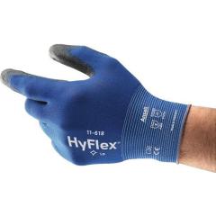 Handschuhe HyFlex® 11-618 Gr.7 blau/schwarz EN 388 PSA II Nyl.m.PU ANSELL | 12 Stück