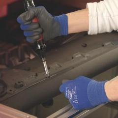 Handschuhe HyFlex® 11-618 Gr.8 blau/schwarz EN 388 PSA II Nyl.m.PU ANSELL | 12 Stück