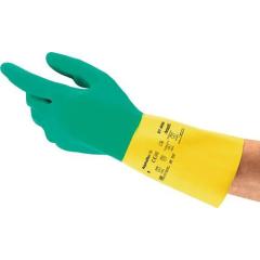 Chemiehandschuh AlphaTec® 87-900 Gr.7,5-8 grün/gelb EN 388,EN 374,EN 421 | 12 Stück
