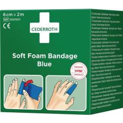 Soft Foam Bandage selbsthaftend elastisch,blau Rl.6cmx2m CEDERROTH