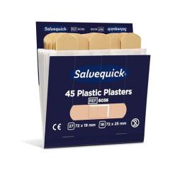 Pflasterstrips Salvequick wasserfest 6 Nachfüllpack je 45 St.SALVEQUICK