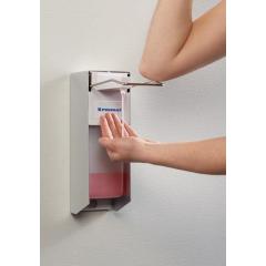 Desinfektions- u.Spender H165xB95xT290ca.mm ABS m.Hebel weiß 1l TECWERK