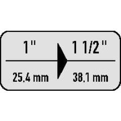 Vergrößerungsstück KB 2137 Antr.1 Zoll Abtrieb 1 1/2 Zoll GEDORE