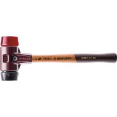 Schonhammer SIMPLEX L.330mm Kopf-Ø 40mm mittelh./hart HO Gum.schw./Plastik rot