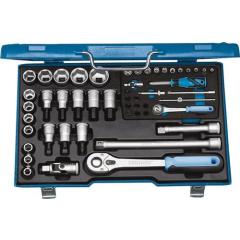 Steckschlüsselsatz 19 V20U-10 50-tlg.1/4+1/2 Zoll SW 4-30mm Z.72/48 6KT GEDORE