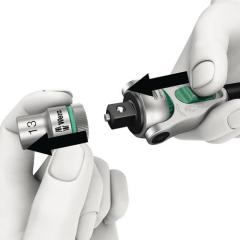 Schwenk- u.U.-Knarre Zyklop Speed 1/4 Zoll Anz.Z.72 L.152mm 2K-Griff WERA