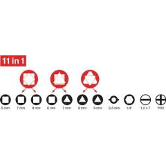 Schaltschrankschlüssel Doublehead Key 11 Funktionen m.Bitadapter SCHUEBO