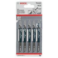 Stichsägeblatt T 111 C Gesamt-L.100mm Zahnt.3mm HCS 5 St./Karte BOSCH