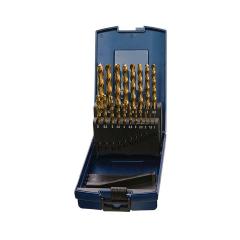 Spiralbohrersatz DIN 338 TypN - Ø 6-10x0,1 mm HSS TiN 41tlg.Ku.-Kass.TECWERK