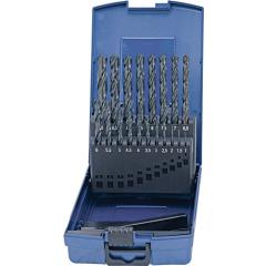 Spiralbohrersatz DIN 338 TypN - Ø 1-10x0,5 mm HSS 19tlg.Ku.-Kass.TECWERK