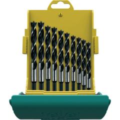CV Holzspiralbohrersatz 10tlg. - Ø 3,4,5,6,7,8,9,10,11,12 mm Maxxbox CV-Stahl