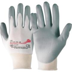 Handschuhe Camapur Comfort 619+ Gr.8 weiß/grau Polyamid mitPUR EN 388 Kat.II | 10 Stück