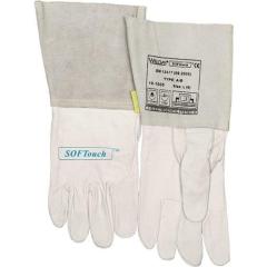 Schweißerhandschuhe Gr.XL (9,5) natur Kalbsnarben-/Rindspaltleder/Softtouch 5 PA | 5 Stück