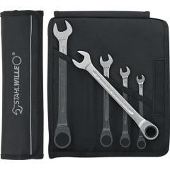 Maulringratschenschlüsselsatz 17F/5 5-tlg.SW 8-19mm fl.STAHLWILLE