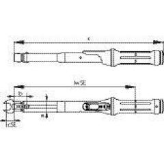 Drehmomentschlüssel TF-SE200 40-200 Nm 14x18mm GEDORE