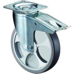 Lenkrolle m.Festst.D.100mm Trgf.110kg m.Festst.Ku.104x80mm BS ROLLEN