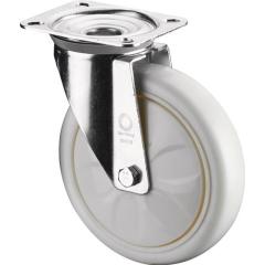 Lenkrolle D.150mm Trgf.650kg Ku.Platte L135xB110mm Farbe Rl.weiß BS ROLLEN