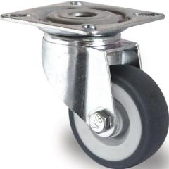 Lenkrolle D.50mm grau Trgf.50kg m.Platte TW