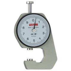 Taschendickenmessgerät K 15 0-10mm Abl. 0,1mm plan 6,35mm Käfer