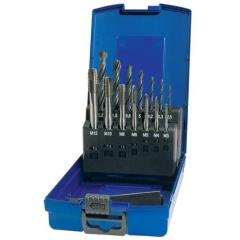 Maschinengewindebohrerset DIN 371/376 B VA M3-M12 14tlg.HSS-Co Ku.-Kass.TECWERK
