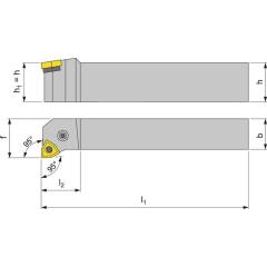 Klemmdrehhalter PWLNL 2525 M 08 li. vern. Außendrehen TECWERK