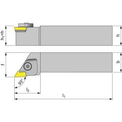 Klemmdrehhalter CKJNR 2525 M16 re. vern. Außendrehen TECWERK