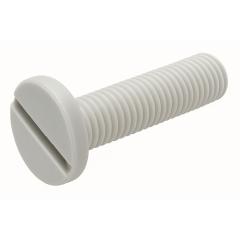 DIN 85, Flachkopfschrauben mit Schlitz M 4 x 10, Kunststoff PA | 200 Stück