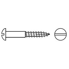 Halbrund-Holzschrauben mit Schlitz | DIN 96 | 3,5 x 25 | 200 Stück