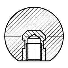 DIN 319 Kunststoff Form E 25 M 6 | schwarz | mit Gewindebuchse Stahl verzinkt | 25 Stück