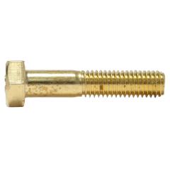 DIN 931, Sechskantschrauben mit Schaft M 10 x 50, Messing | 100 Stück