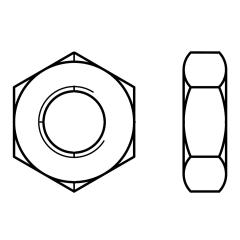 Sechskantmuttern DIN 936 A 2 | M 10 x 1 mm | Edelstahl A2 | 50 Stück