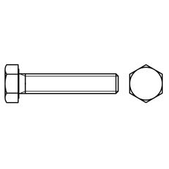 Sechskantschrauben DIN 961 8.8 | M 20 x 1,5 x 80 mm | galv. verzinkt | 25 Stück