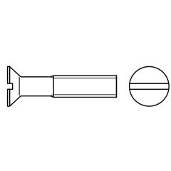 Senkschrauben DIN 963 | M 2,5 x 5 mm | Messing | Kleinpackung | 200 Stück
