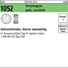 DIN 1052 | Temperguss galv. verzinkt, 95 x 64 x M24 | 25 Stück