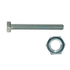 ISO 4017 | Sechskantschrauben mit Mutter | Stahl 5.6 AD W7 feuerverzinkt | M 12 x 30 | 100 Stück