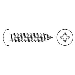ISO 7049 Linsenkopf-Blechschrauben mit Spitze, Phillips-Kreuzschlitz H | C 4,8 x 25 -H | 100 Stück