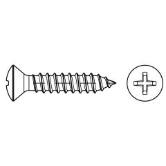 ISO 7051 Linsensenk-Blechschrauben mit Spitze, Phillips-Kreuzschlitz H | 4,2x 19 -C-H | 500 Stück